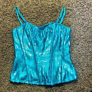 spirit halloween blue sparkle corset